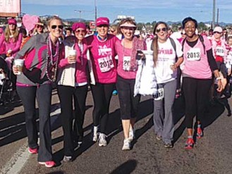 Jill Corcoran and her staff at Race For the Cure