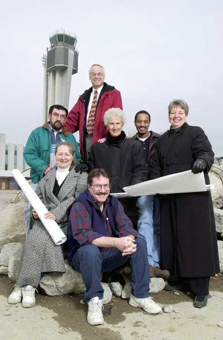 The Executive Committee of the Citizens Advisory Board (CAB) in 2000: (top) Jim Wagenlander, (2nd row) Phil Dietrich, Pat McClearn, Terry Whitney, Alice Kelly, (seated) Joyce Gibson and Geoff Peterson. Terry Whitney is currently an SDC board member and Alice Kelly and Jim Wagenlander are still members of CAB.