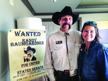 Stapleton resident and GOP supporter Tara Porter is pictured with Colorado State Senator Randy Baumgardner at the Republican State Convention in 2014. Baumgardner was running to be Republican nominee for U.S. Senator.