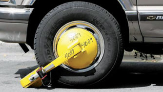 Frank Marugg adapted the anti-theft wheel locks in 1944 to create the “Denver Boot” used by law enforcement.