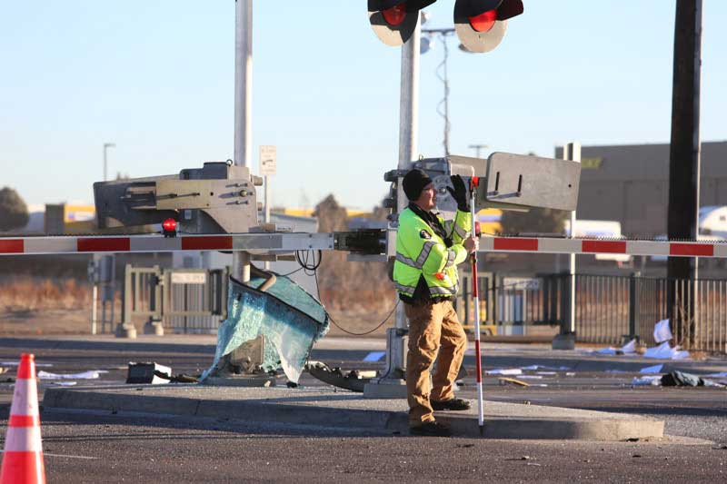 Glass and debris are visible at the Smith and Chambers intersection.