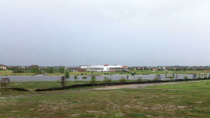 View of flooding just west of Westerly Creek