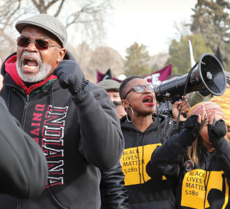 Black Lives Matter 5280 attended the Martin Luther King Day Parade. 