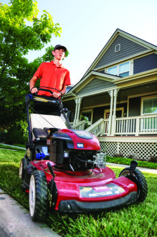 Mitchell Crine, 14, has grown his lawn care business by getting better equipment, expanding the services he offers and billing by Paypal. To ensure that he meets his commitments, he hires subcontractors when he’s away.