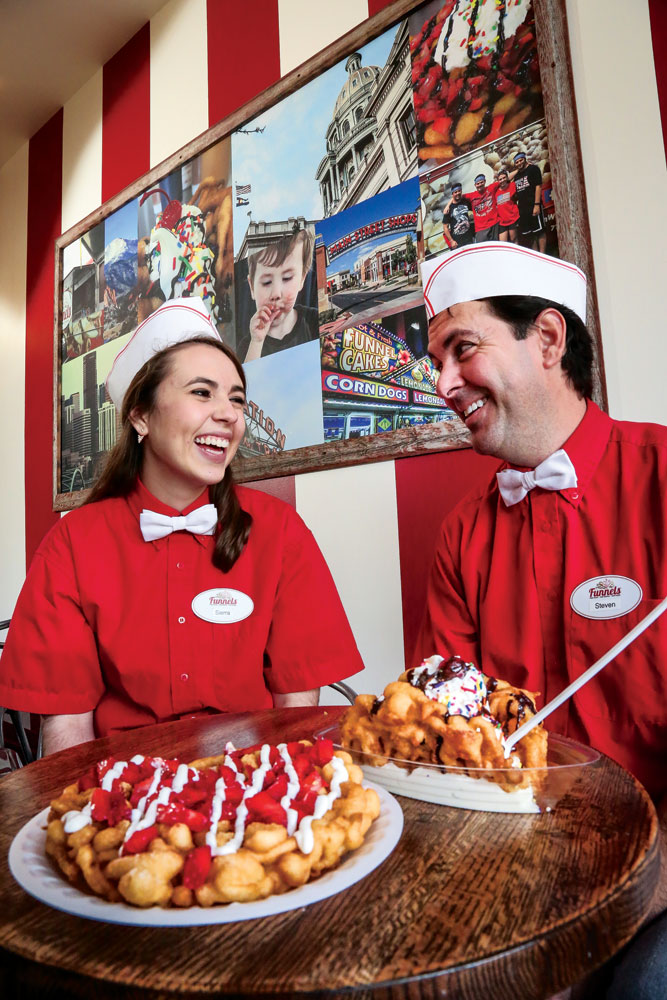 Father- daughter team Steven and Sierra Seidel dreamed up and implemented the funnel cake business idea together.