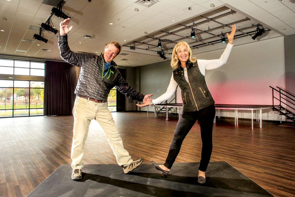 MCA Executive Director Keven Burnett and Program Manager Diane Deeter show off the new performance/event room.