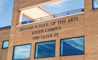 Exterior photo of the Denver School of the Arts South campus.