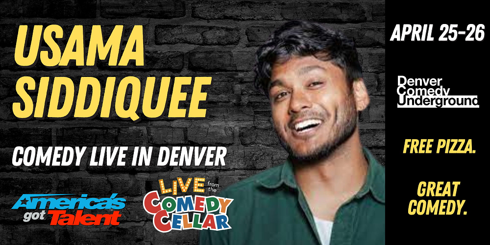 Usama Siddiquee at Denver Comedy Underground! Free Pizza!